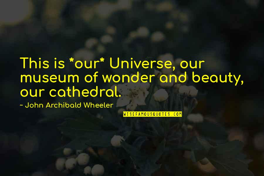 Brain Freeze Quotes By John Archibald Wheeler: This is *our* Universe, our museum of wonder