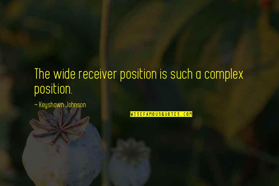 Brain Functions Quotes By Keyshawn Johnson: The wide receiver position is such a complex