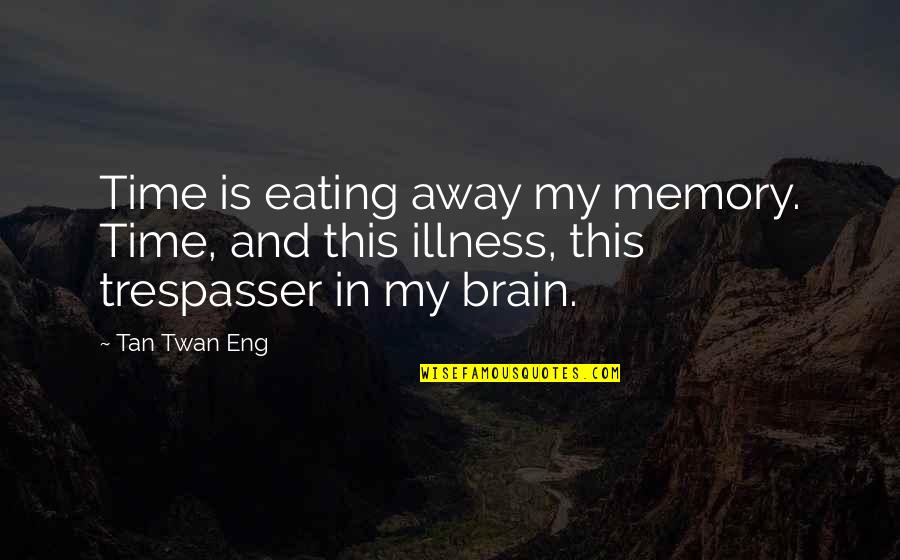 Brain Memory Quotes By Tan Twan Eng: Time is eating away my memory. Time, and