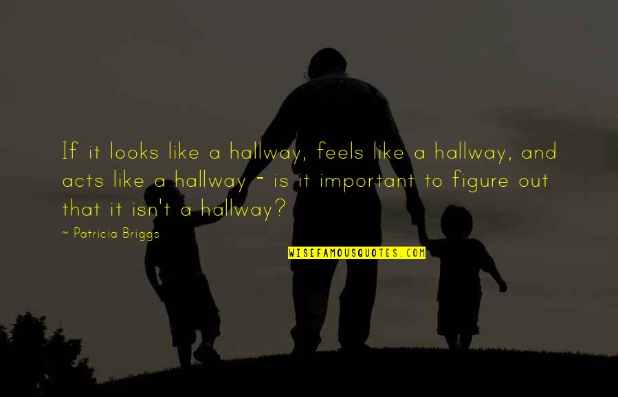 Brain Over Beauty Quotes By Patricia Briggs: If it looks like a hallway, feels like