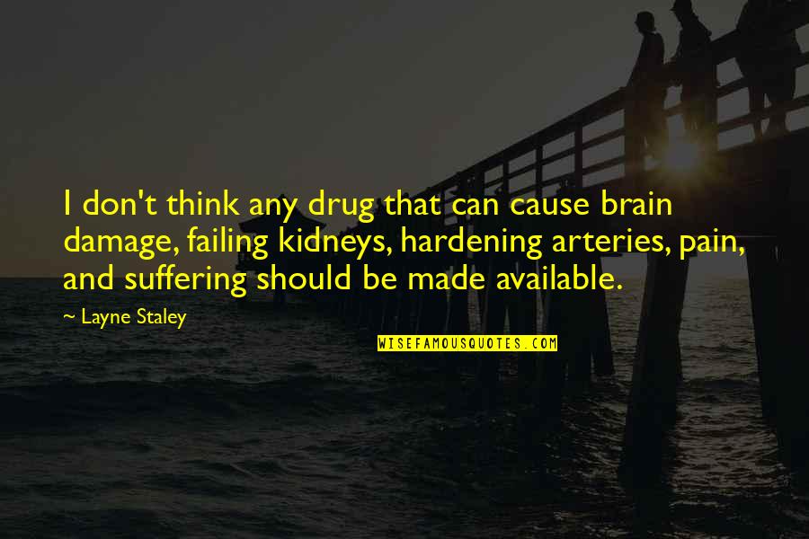 Brain Pain Quotes By Layne Staley: I don't think any drug that can cause