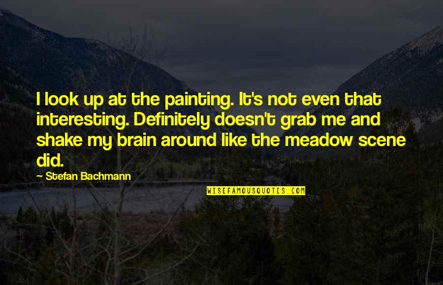 Brain Quotes By Stefan Bachmann: I look up at the painting. It's not