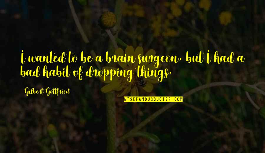 Brain Surgeon Quotes By Gilbert Gottfried: I wanted to be a brain surgeon, but Brain Surgeon Quotes By Gilbert Gottfried: I wanted to be a brain surgeon, but