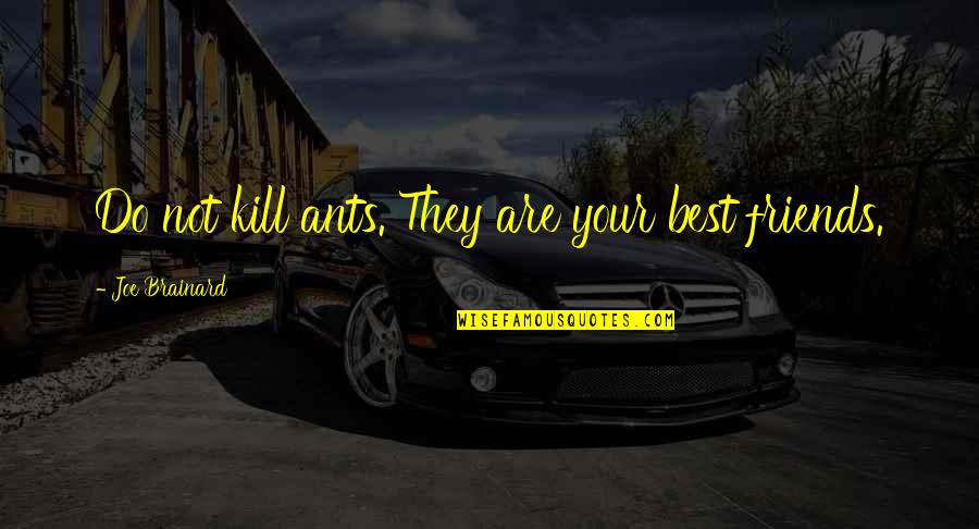 Brainard Quotes By Joe Brainard: Do not kill ants. They are your best Brainard Quotes By Joe Brainard: Do not kill ants. They are your best