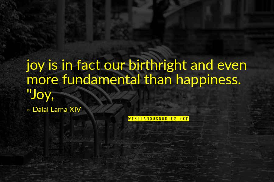 Brainbashers Drop Quotes By Dalai Lama XIV: joy is in fact our birthright and even
