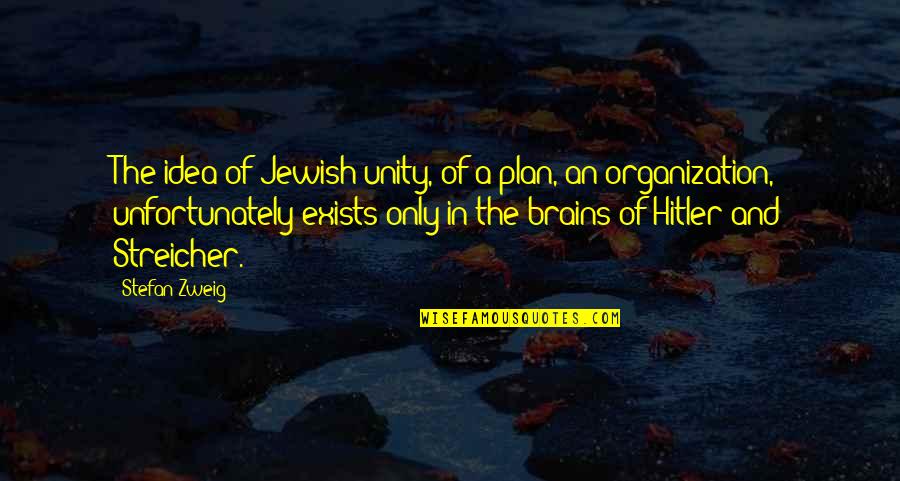 Brains&self Quotes By Stefan Zweig: The idea of Jewish unity, of a plan,