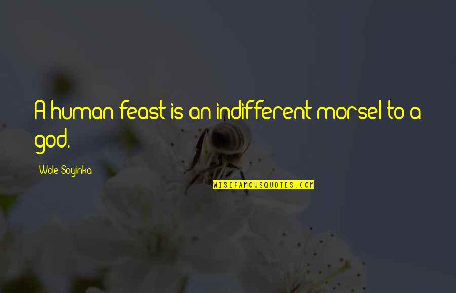 Brainwashed Tom Burrell Quotes By Wole Soyinka: A human feast is an indifferent morsel to