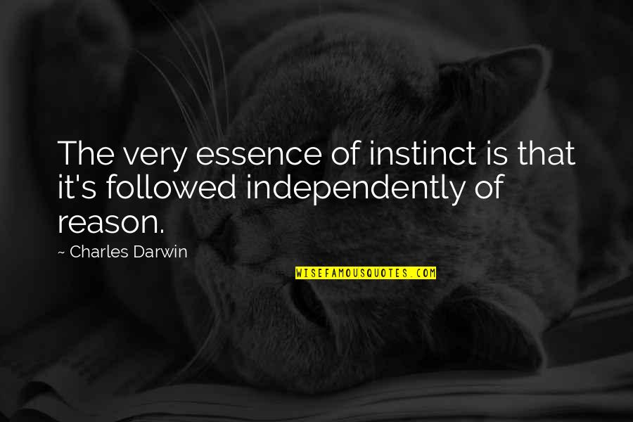 Brainy's Quotes By Charles Darwin: The very essence of instinct is that it's