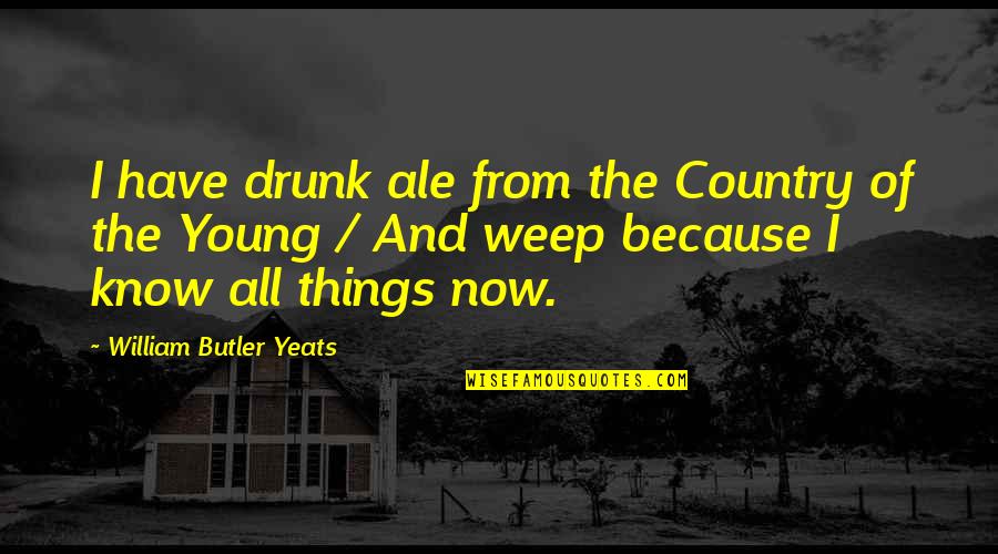 Bramford Mere Quotes By William Butler Yeats: I have drunk ale from the Country of