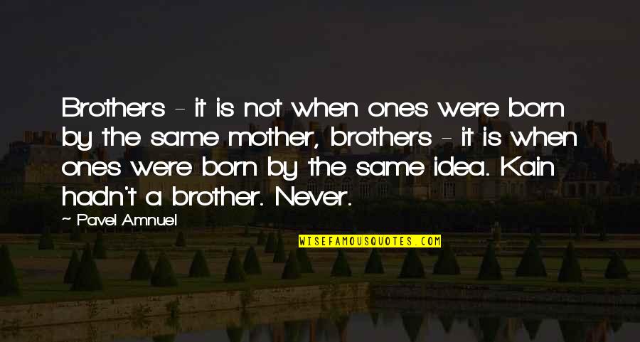 Brancas Quotes By Pavel Amnuel: Brothers - it is not when ones were