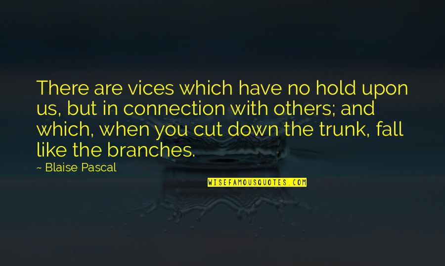 Branches Quotes By Blaise Pascal: There are vices which have no hold upon