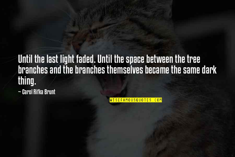 Branches Quotes By Carol Rifka Brunt: Until the last light faded. Until the space