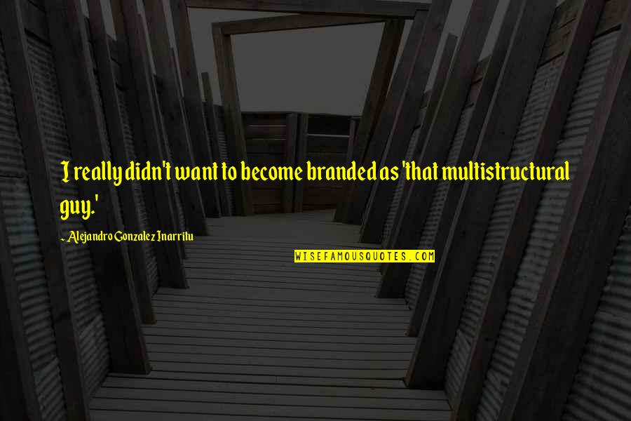 Branded Quotes By Alejandro Gonzalez Inarritu: I really didn't want to become branded as