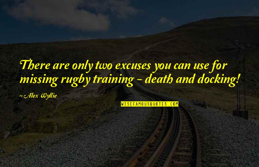 Branding Yourself Quotes By Alex Wyllie: There are only two excuses you can use