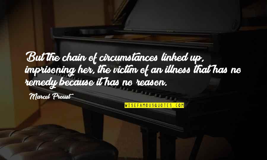 Brandon Sanderson Warbreaker Quotes By Marcel Proust: But the chain of circumstances linked up, imprisoning