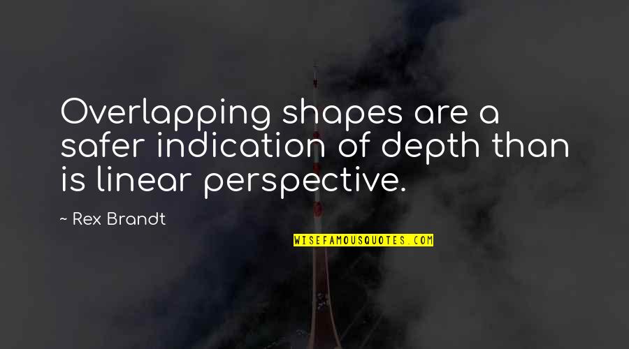 Brandt's Quotes By Rex Brandt: Overlapping shapes are a safer indication of depth