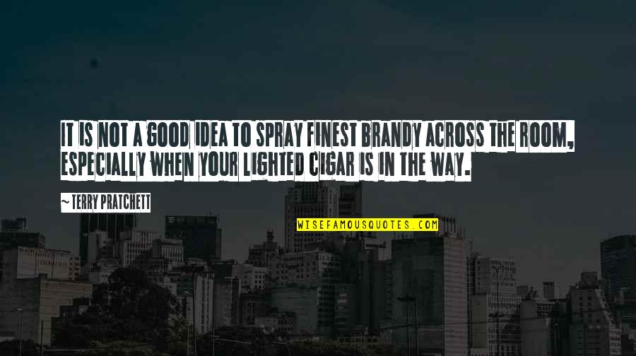 Brandy Best Quotes By Terry Pratchett: It is not a good idea to spray