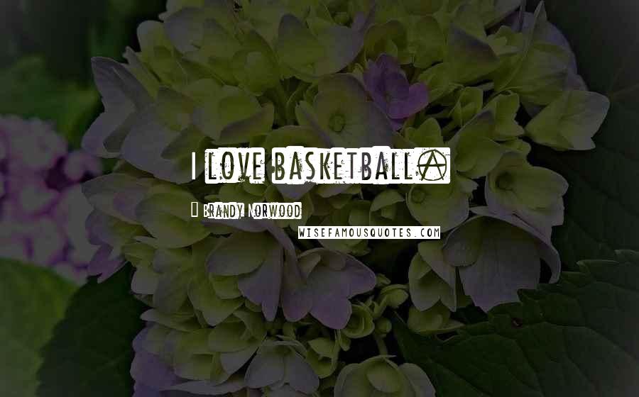 Brandy Norwood quotes: I love basketball.