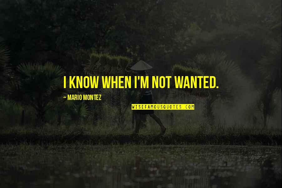 Braniff 727 Quotes By Mario Montez: I know when I'm not wanted. Braniff 727 Quotes By Mario Montez: I know when I'm not wanted.