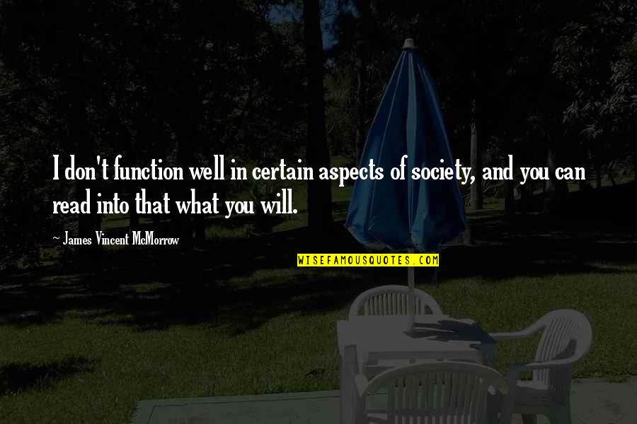 Brankaslm Quotes By James Vincent McMorrow: I don't function well in certain aspects of Brankaslm Quotes By James Vincent McMorrow: I don't function well in certain aspects of