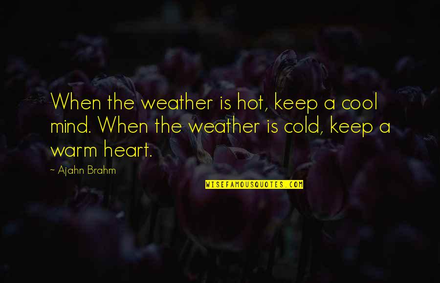 Brao Quotes By Ajahn Brahm: When the weather is hot, keep a cool