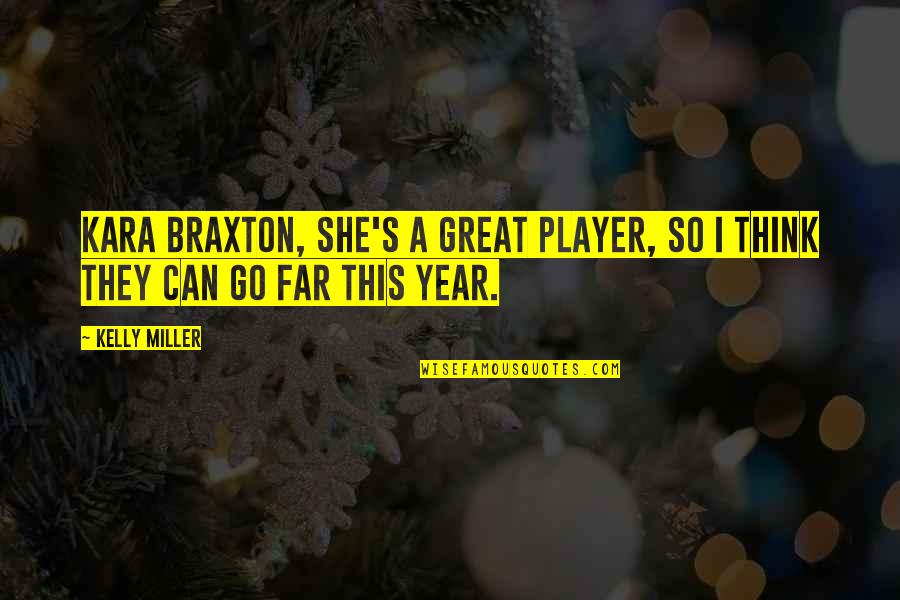 Braxton Miller Quotes By Kelly Miller: Kara Braxton, she's a great player, so I