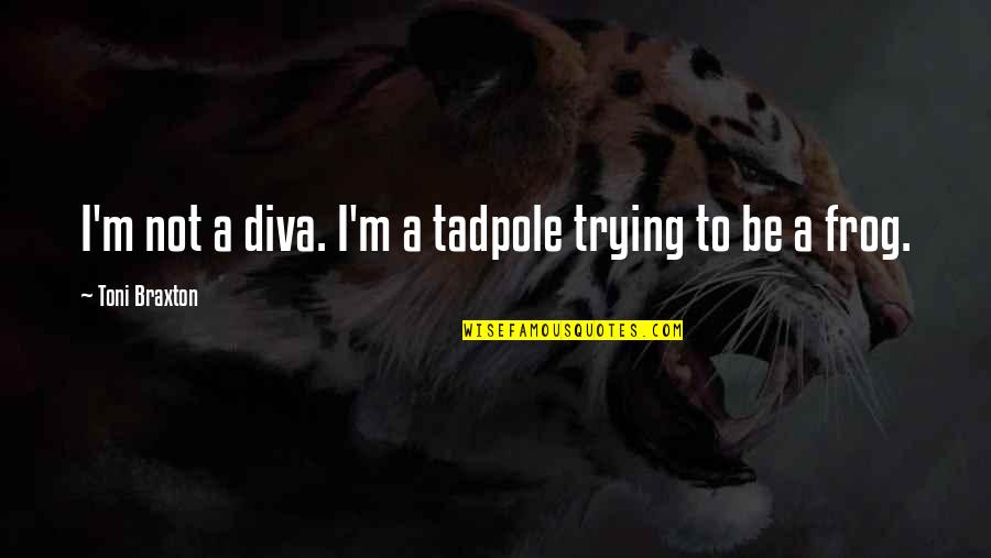 Braxton Quotes By Toni Braxton: I'm not a diva. I'm a tadpole trying