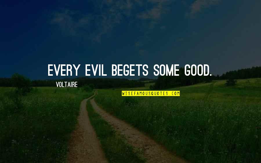 Braylin Respostas Quotes By Voltaire: Every evil begets some good.
