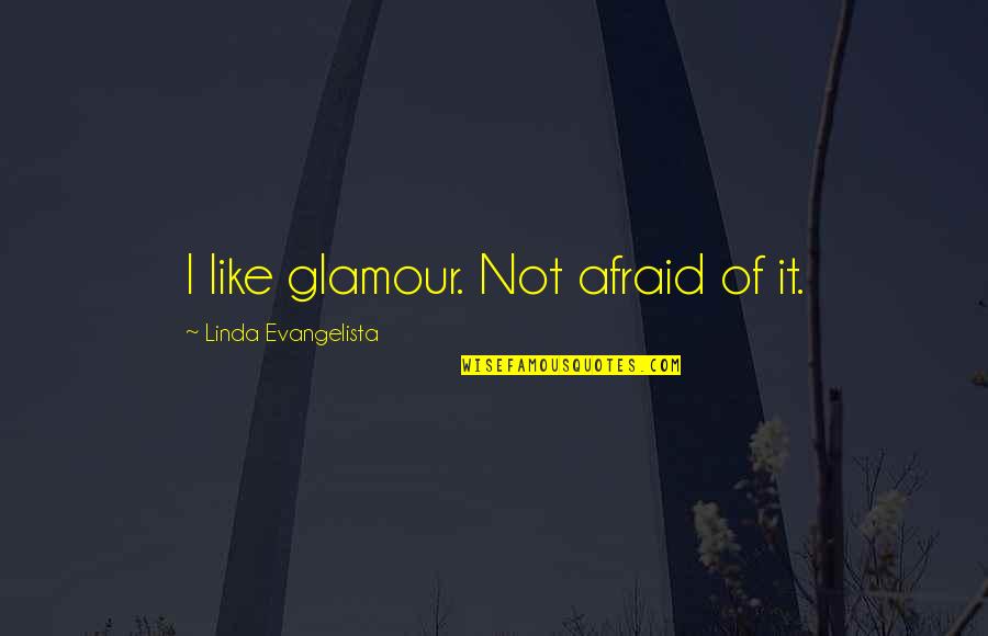 Brazil Football World Cup Quotes By Linda Evangelista: I like glamour. Not afraid of it.