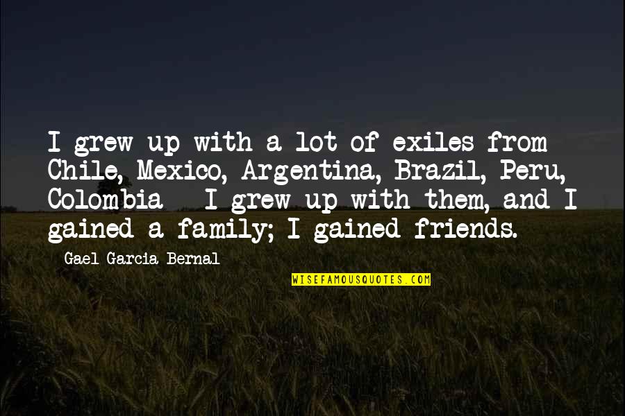 Brazil Quotes By Gael Garcia Bernal: I grew up with a lot of exiles