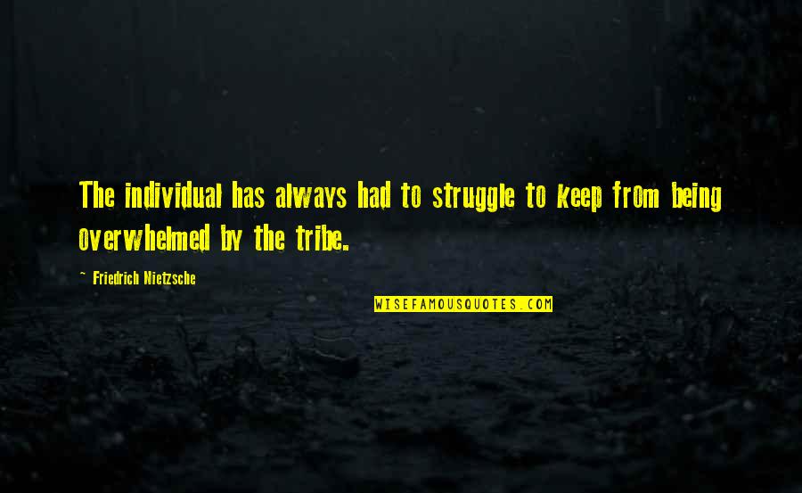 Brazilian Jiu Jitsu Inspirational Quotes By Friedrich Nietzsche: The individual has always had to struggle to