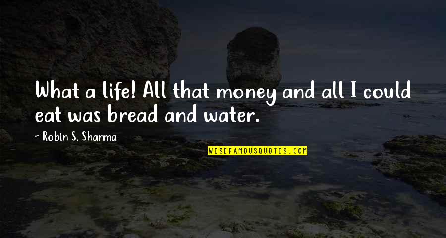 Bread And Life Quotes By Robin S. Sharma: What a life! All that money and all