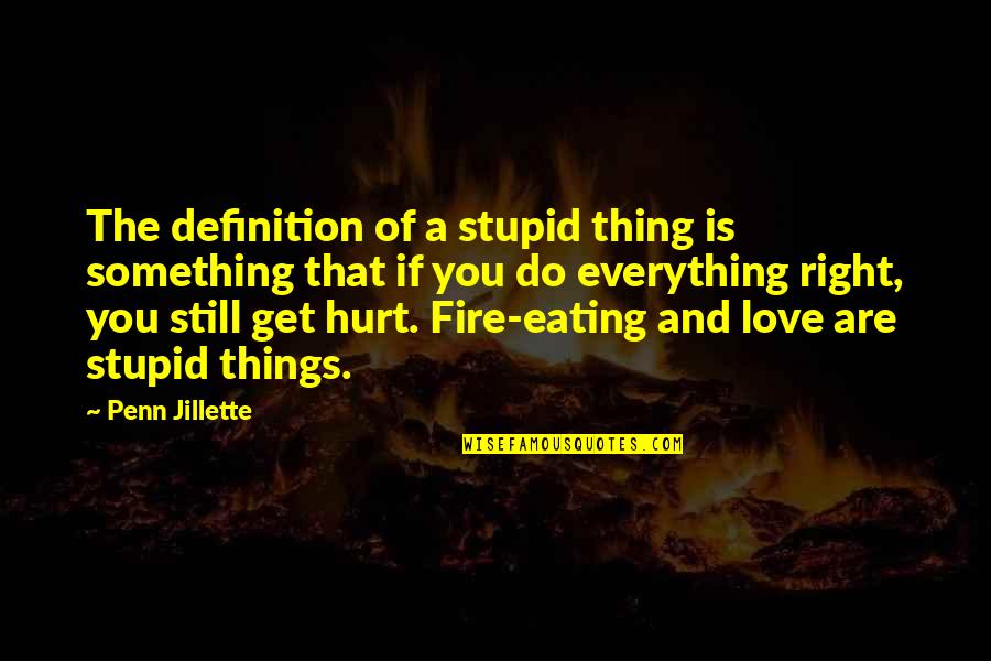 Breaded Quotes By Penn Jillette: The definition of a stupid thing is something