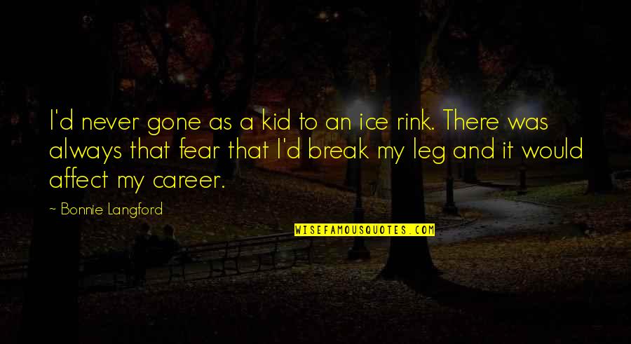 Break A Leg Quotes By Bonnie Langford: I'd never gone as a kid to an