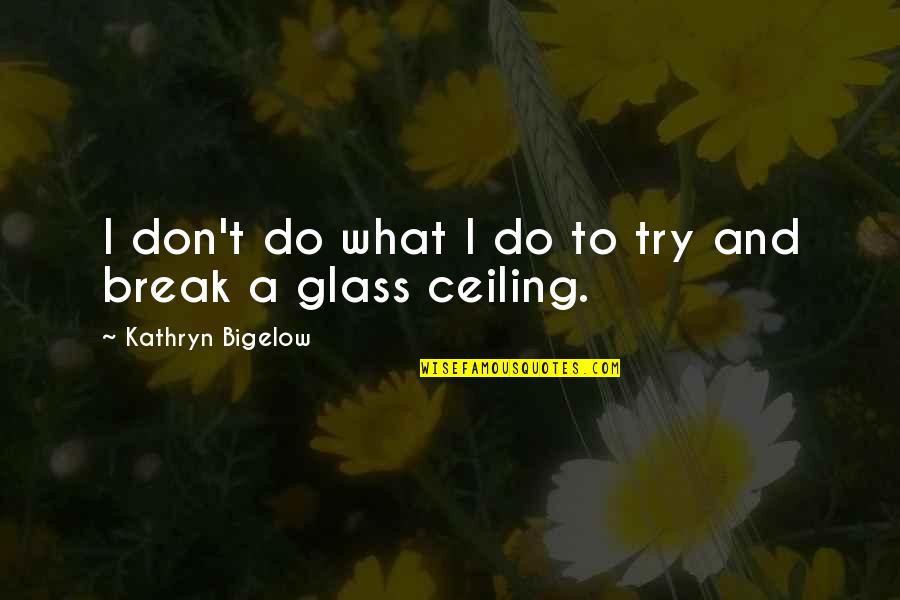 Break Glass Quotes By Kathryn Bigelow: I don't do what I do to try