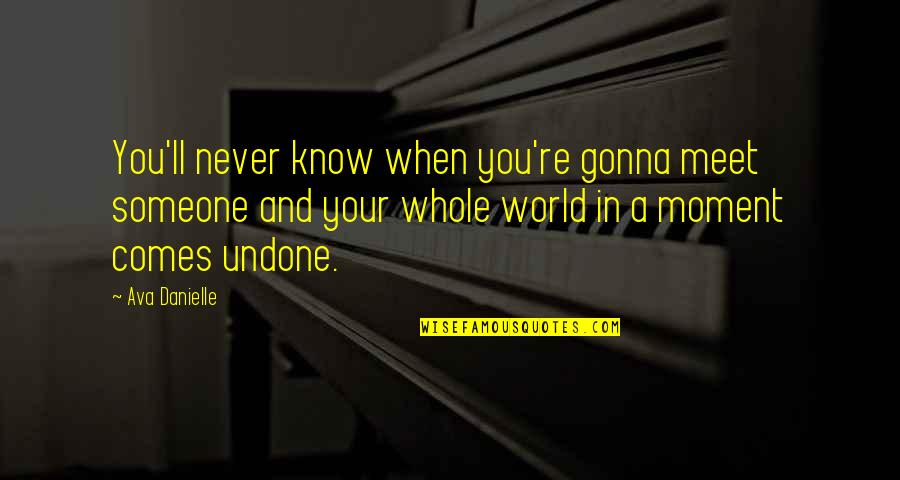 Break Ke Baad Quotes By Ava Danielle: You'll never know when you're gonna meet someone