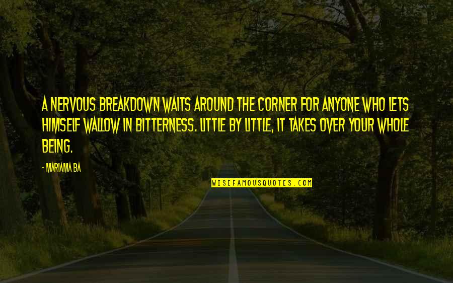 Breakdown Quotes By Mariama Ba: A nervous breakdown waits around the corner for