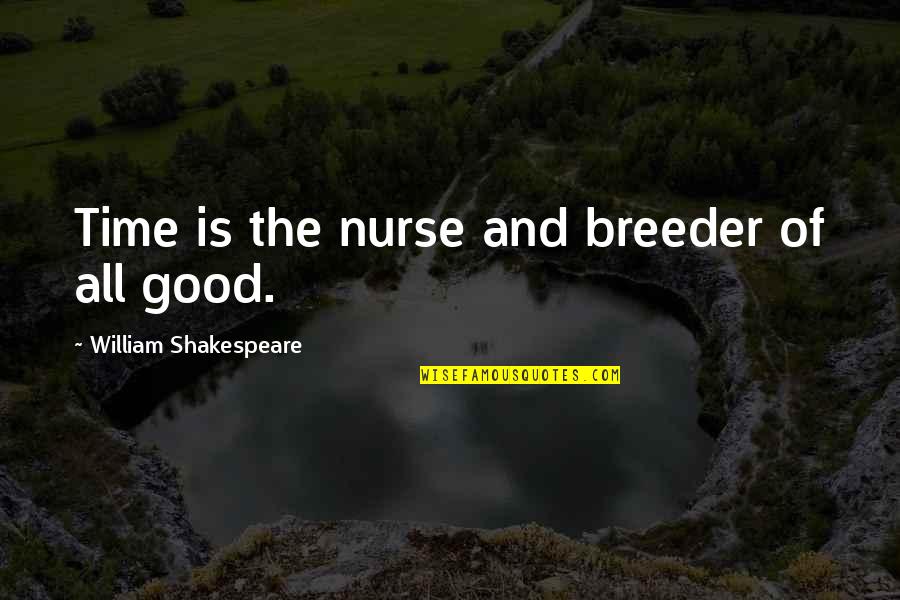 Breakfast Being The Most Important Meal Of The Day Quotes By William Shakespeare: Time is the nurse and breeder of all