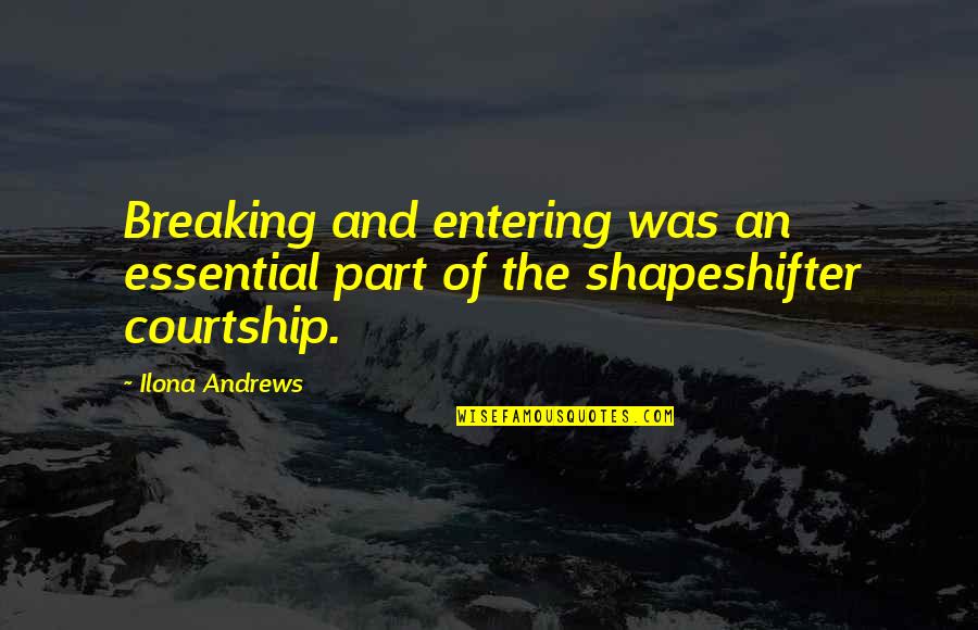 Breaking And Entering Quotes By Ilona Andrews: Breaking and entering was an essential part of