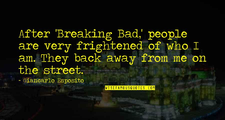 Breaking Away Quotes By Giancarlo Esposito: After 'Breaking Bad,' people are very frightened of Breaking Away Quotes By Giancarlo Esposito: After 'Breaking Bad,' people are very frightened of