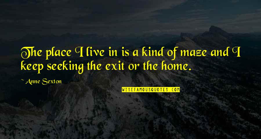 Breaking Hearts Quotes By Anne Sexton: The place I live in is a kind