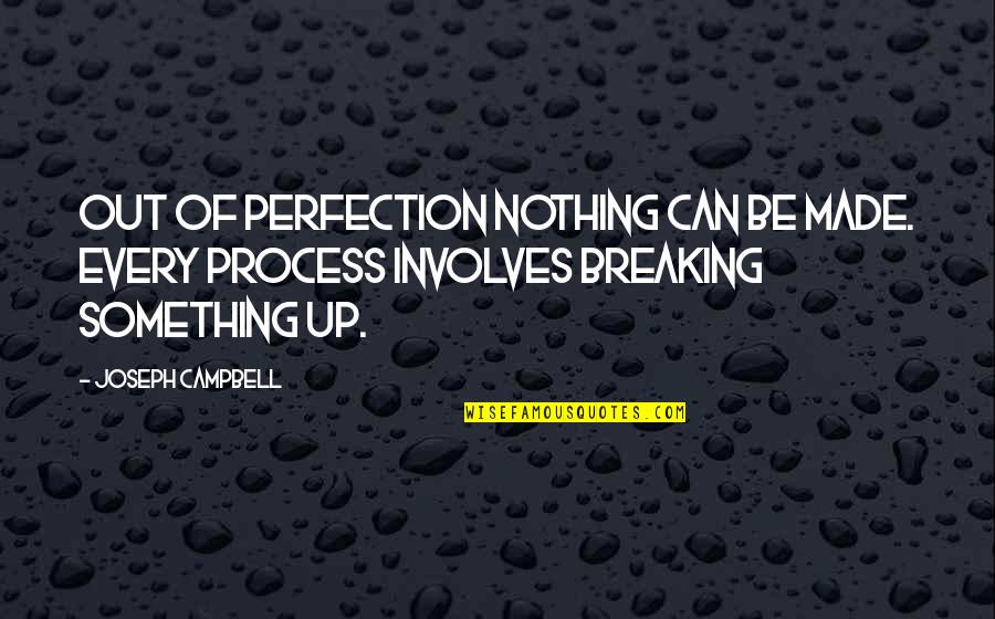 Breaking Out Quotes By Joseph Campbell: Out of perfection nothing can be made. Every