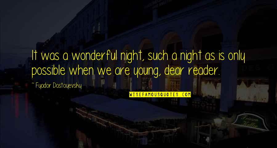 Breaking Someone's Spirit Quotes By Fyodor Dostoyevsky: It was a wonderful night, such a night