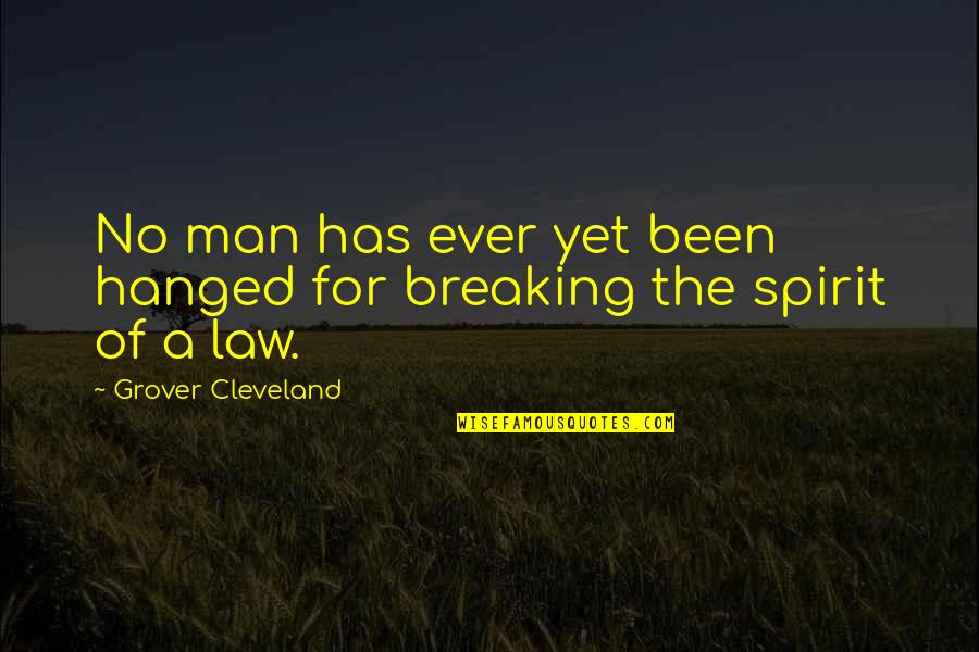 Breaking The Law Quotes By Grover Cleveland: No man has ever yet been hanged for