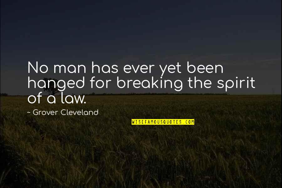 Breaking The Spirit Quotes By Grover Cleveland: No man has ever yet been hanged for
