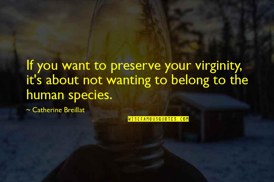 Breakthrough Ideas Quotes By Catherine Breillat: If you want to preserve your virginity, it's