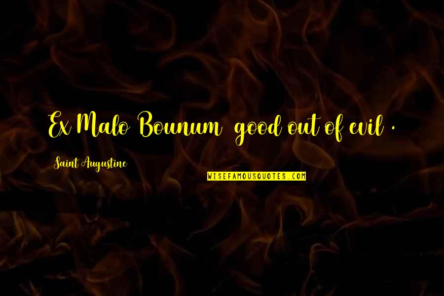 Breast Cancer Screening Quotes By Saint Augustine: Ex Malo Bounum (good out of evil).