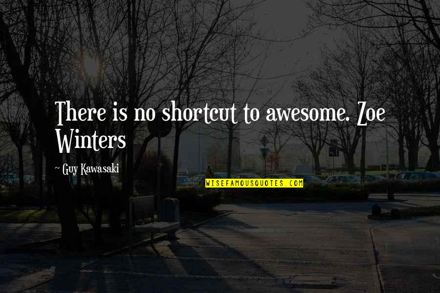 Breastkateers Quotes By Guy Kawasaki: There is no shortcut to awesome. Zoe Winters