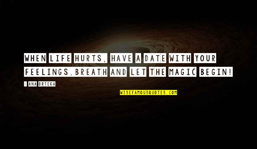 Breath Awareness Quotes By Ana Ortega: When life hurts, have a date with your