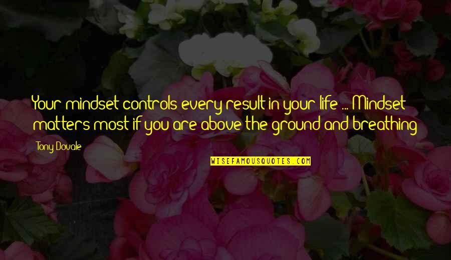 Breathing In Life Quotes By Tony Dovale: Your mindset controls every result in your life